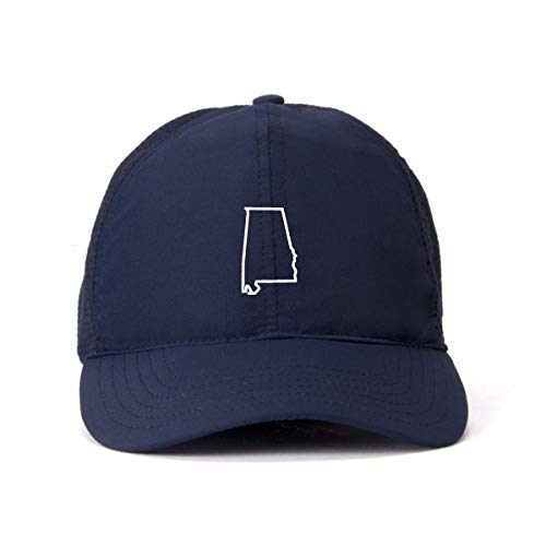 Alabama Map Outline Dad Baseball Cap Embroidered Cotton Adjustable Dad Hat