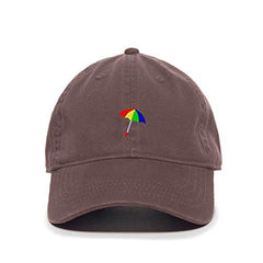 Colored Umbrella Baseball Cap Embroidered Cotton Adjustable Dad Hat
