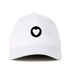 Circle Heart Baseball Cap Embroidered Cotton Adjustable Dad Hat