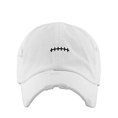 Football Stitches Vintage Baseball Cap Embroidered Cotton Adjustable Distressed Dad Hat