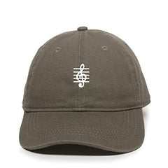Treble Cleff Staff Dad Baseball Cap Embroidered Cotton Adjustable Dad Hat