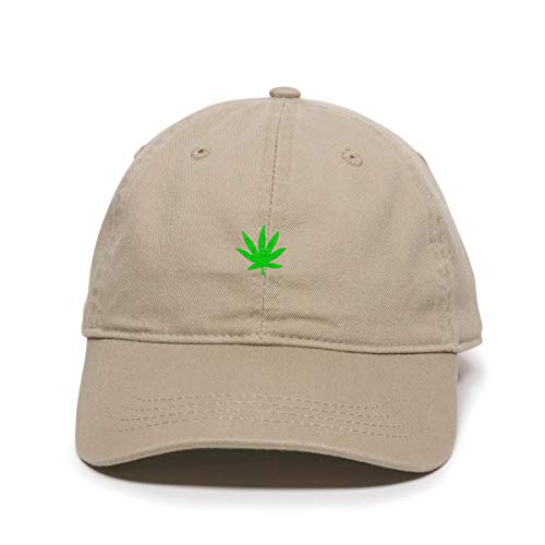 Marijuana Leaf Baseball Cap Embroidered Cotton Adjustable Dad Hat