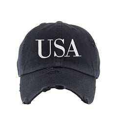 USA 4th of July Vintage Baseball Cap Embroidered Cotton Adjustable Distressed Dad Hat