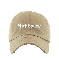 Hot Sauce Vintage Baseball Cap Embroidered Cotton Adjustable Distressed Dad Hat