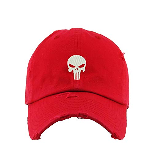 Punisher Skull Vintage Baseball Cap Embroidered Cotton Adjustable