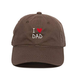 I Heart Dad Baseball Cap Embroidered Cotton Adjustable Dad Hat