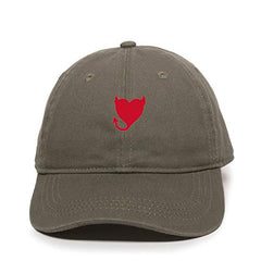 Devil Heart Baseball Cap Embroidered Cotton Adjustable Dad Hat