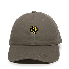 Lion Baseball Cap Embroidered Cotton Adjustable Dad Hat