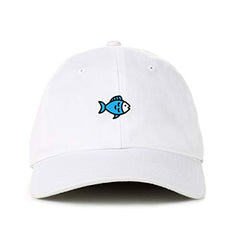 Blue Fish Baseball Cap Embroidered Cotton Adjustable Dad Hat