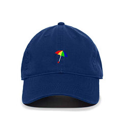 Colored Umbrella Baseball Cap Embroidered Cotton Adjustable Dad Hat