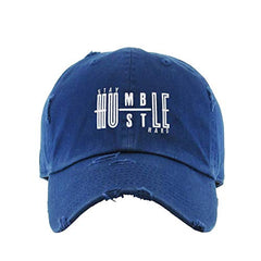 Stay Humble Hustle Hard Vintage Baseball Cap Embroidered Cotton Adjustable Distressed Dad Hat