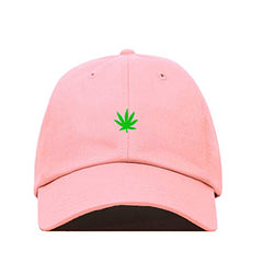 Marijuana Leaf Baseball Cap Embroidered Cotton Adjustable Dad Hat