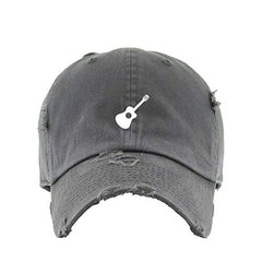Guitar Vintage Baseball Cap Embroidered Cotton Adjustable Distressed Dad Hat