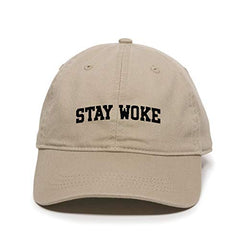 Stay Woke Baseball Cap Embroidered Cotton Adjustable Dad Hat