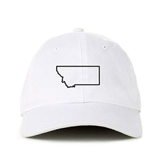 Montana Map Outline Dad Baseball Cap Embroidered Cotton Adjustable Dad Hat