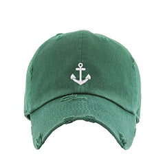 Anchor Vintage Baseball Cap Embroidered Cotton Adjustable Distressed Dad Hat