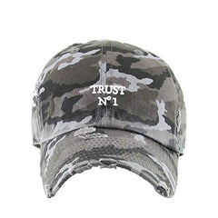 Trust No1 Vintage Baseball Cap Embroidered Cotton Adjustable Distressed Dad Hat