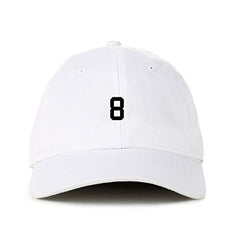 #8 Jersey Number Dad Baseball Cap Embroidered Cotton Adjustable Dad Hat