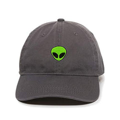 Green Alien Outer Space Baseball Cap Embroidered Cotton Adjustable Dad Hat