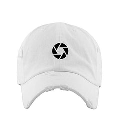 Camera Shutter Vintage Baseball Cap Embroidered Cotton Adjustable Distressed Dad Hat