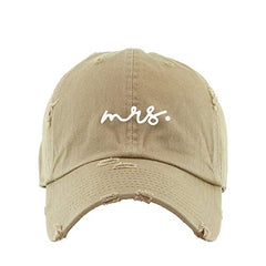 Mrs. Vintage Baseball Cap Embroidered Cotton Adjustable Distressed Dad Hat