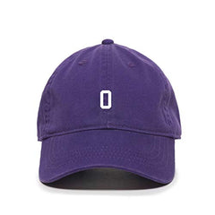 #0 Jersey Number Dad Baseball Cap Embroidered Cotton Adjustable Dad Hat