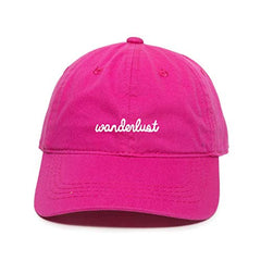 Wanderlust Baseball Cap Embroidered Cotton Adjustable Dad Hat