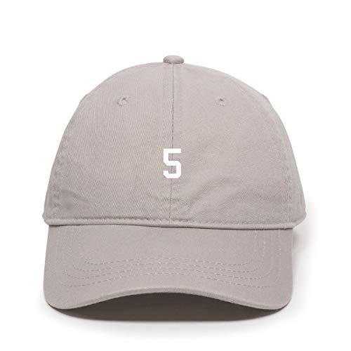 #5 Jersey Number Dad Baseball Cap Embroidered Cotton Adjustable Dad Hat