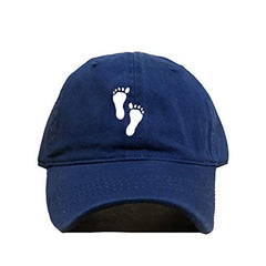 Baby Footprints Baseball Cap Embroidered Cotton Adjustable Dad Hat