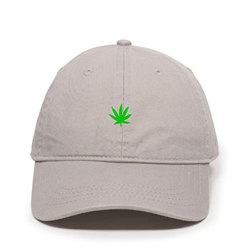 Marijuana Leaf Baseball Cap Embroidered Cotton Adjustable Dad Hat
