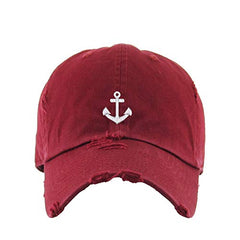 Anchor Vintage Baseball Cap Embroidered Cotton Adjustable Distressed Dad Hat