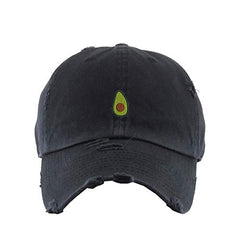 Avocado Vintage Baseball Cap Embroidered Cotton Adjustable Distressed Dad Hat