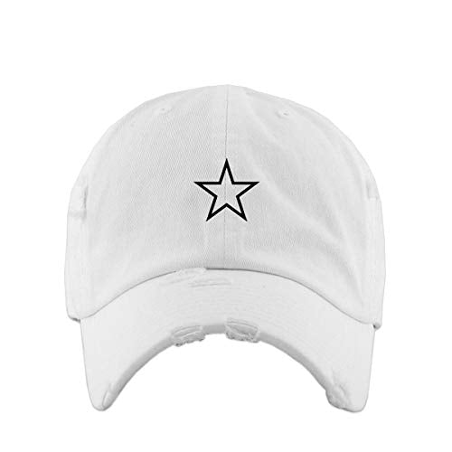 Star Vintage Baseball Cap Embroidered Cotton Adjustable Distressed Dad Hat