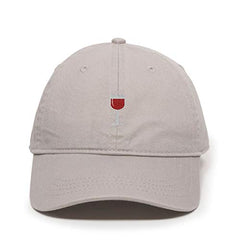 Red Wine Glass Baseball Cap Embroidered Cotton Adjustable Dad Hat