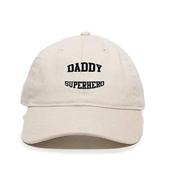 Daddy Superhero Dad Baseball Cap Embroidered Cotton Adjustable Hat