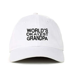 Okayest Grandpa Baseball Cap Embroidered Cotton Adjustable Dad Hat