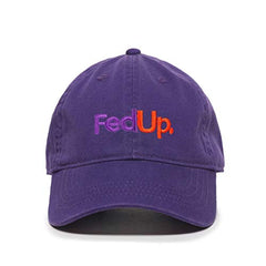 Fed Up FedEx Dad Baseball Cap Embroidered Cotton Adjustable Dad Hat