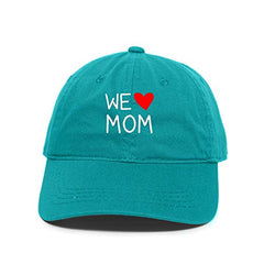 We Love Mom Baseball Cap Embroidered Cotton Adjustable Dad Hat