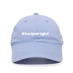 Swipe Right Tinder Dad Baseball Cap Embroidered Cotton Adjustable Dad Hat
