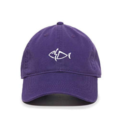 Fish Dad Baseball Cap Embroidered Cotton Adjustable Dad Hat
