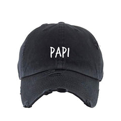 Papi Vintage Baseball Cap Embroidered Cotton Adjustable Distressed Dad Hat