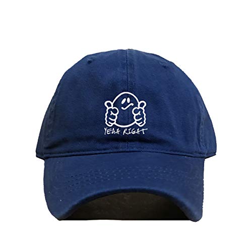 Yeah Right Ghost Dad Baseball Cap Embroidered Cotton Adjustable Dad Hat