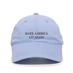 Make America Lit Again Baseball Cap Embroidered Cotton Adjustable Dad Hat