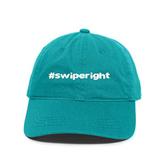 Swipe Right Tinder Dad Baseball Cap Embroidered Cotton Adjustable Dad Hat
