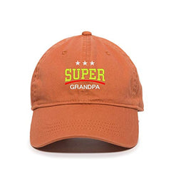 Super Grandpa Dad Baseball Cap Embroidered Cotton Adjustable Dad Hat