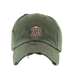 King James Vintage Baseball Cap Embroidered Cotton Adjustable Distressed Dad Hat