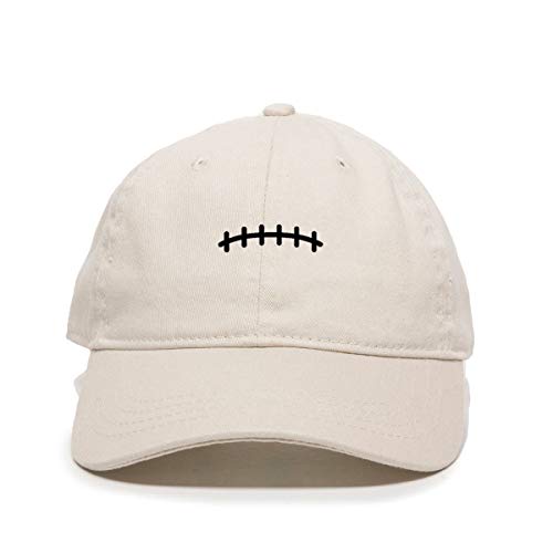 Football Stitches Baseball Cap Embroidered Cotton Adjustable Dad Hat