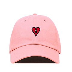 Heart Lock Baseball Cap Embroidered Cotton Adjustable Dad Hat