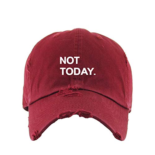Not Today Vintage Baseball Cap Embroidered Cotton Adjustable Distressed Dad Hat