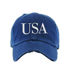 USA 4th of July Vintage Baseball Cap Embroidered Cotton Adjustable Distressed Dad Hat